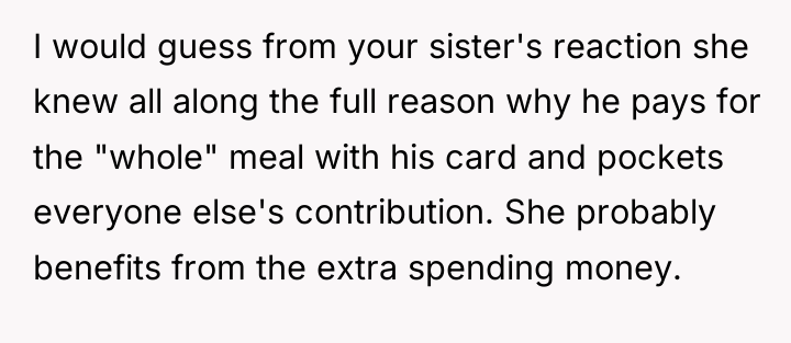 I would guess from your sister's reaction she knew all...