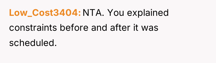 Low_Cost3404 NTA. You explained constraints before and after it was...