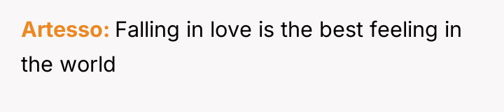 Artesso Falling in love is the best feeling in the...