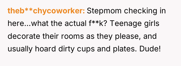 theb**chycoworker Stepmom checking in here...what the actual f**k? Teenage girls...