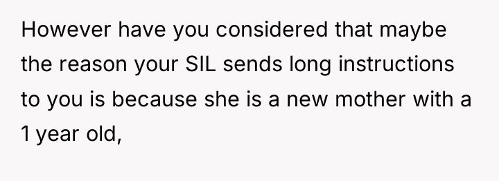 However have you considered that maybe the reason your SIL...