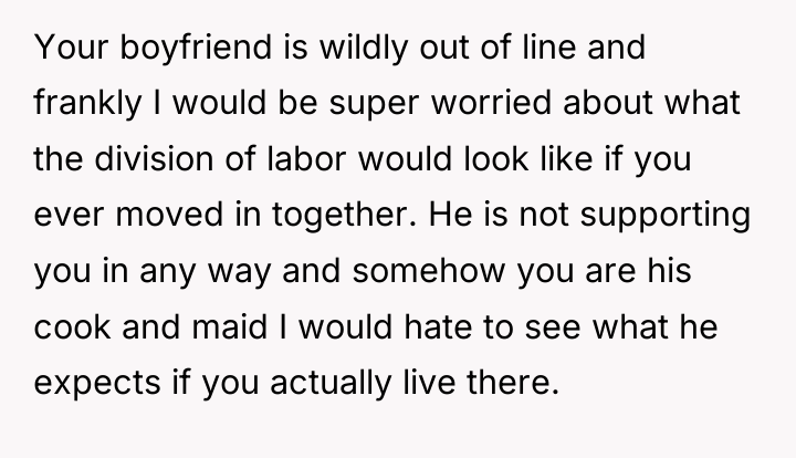 Your boyfriend is wildly out of line and frankly I...