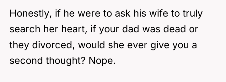 Honestly, if he were to ask his wife to truly...