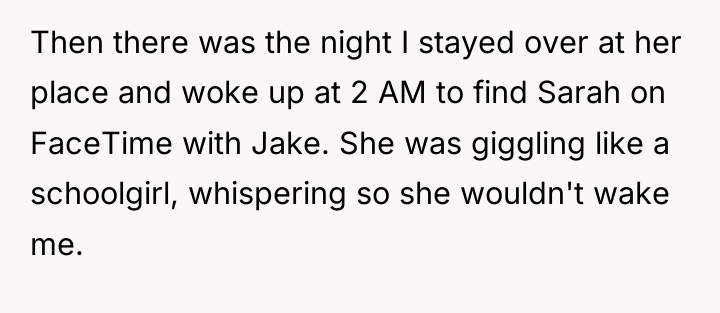 Then there was the night I stayed over at her...