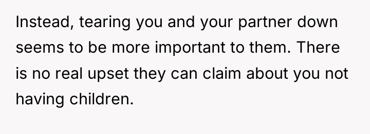 Instead, tearing you and your partner down seems to be...