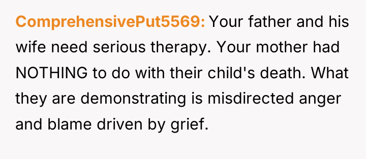 ComprehensivePut5569 Your father and his wife need serious therapy. Your...