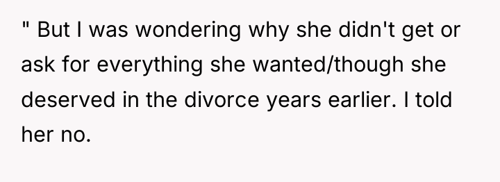 " But I was wondering why she didn't get or...