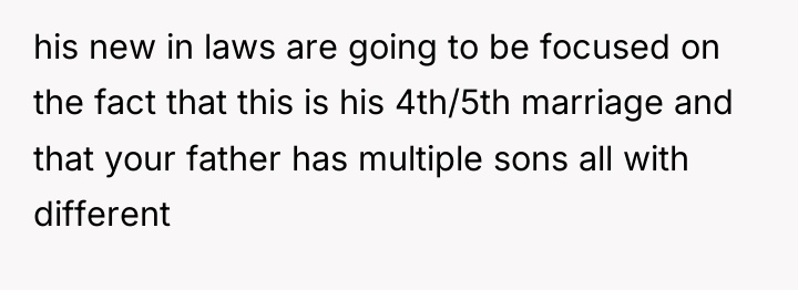 his new in laws are going to be focused on...