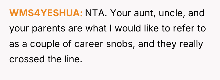 WMS4YESHUA NTA. Your aunt, uncle, and your parents are what...