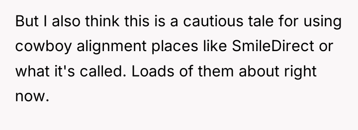 But I also think this is a cautious tale for...