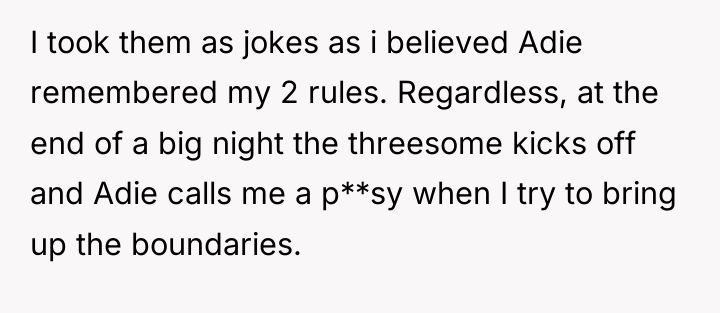 I took them as jokes as i believed Adie remembered...