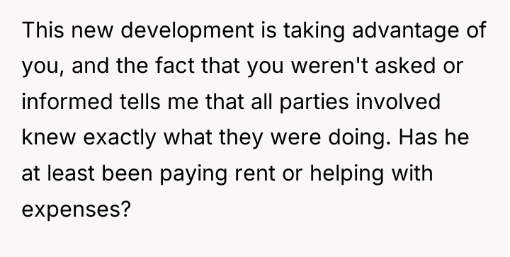 This new development is taking advantage of you, and the...