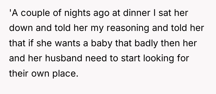 'A couple of nights ago at dinner I sat her...
