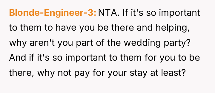 Blonde-Engineer-3 NTA. If it's so important to them to have...