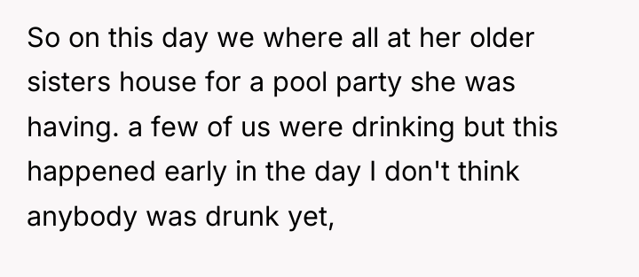 So on this day we where all at her older...