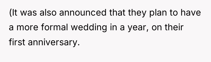 (It was also announced that they plan to have a...
