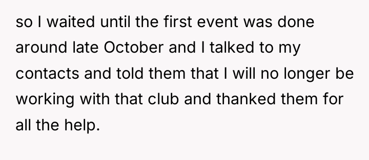so I waited until the first event was done around...