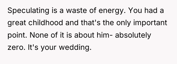 Speculating is a waste of energy. You had a great...