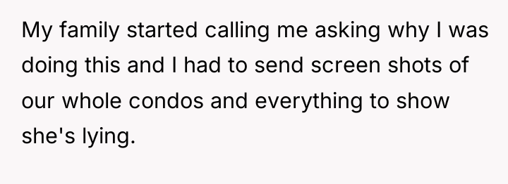 My family started calling me asking why I was doing...