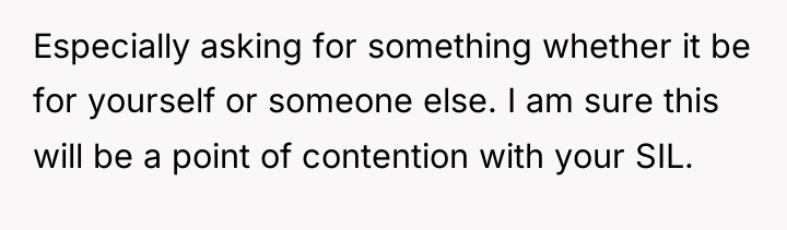 Especially asking for something whether it be for yourself or...