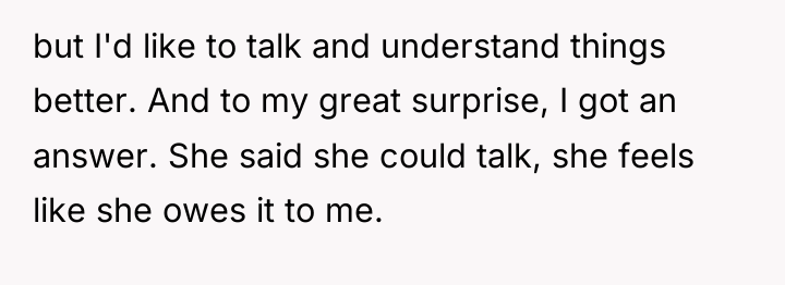 but I'd like to talk and understand things better. And...