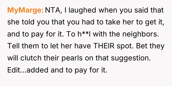 MyMarge NTA, I laughed when you said that she told...