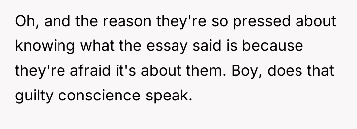 Oh, and the reason they're so pressed about knowing what...