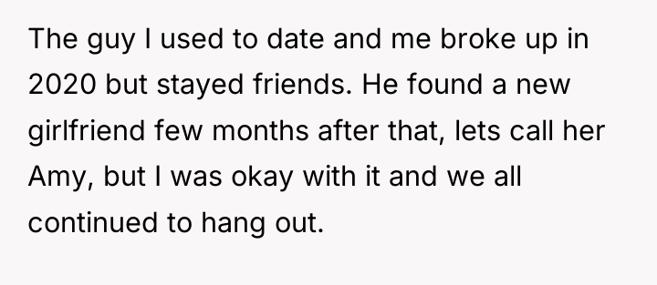 The guy I used to date and me broke up...