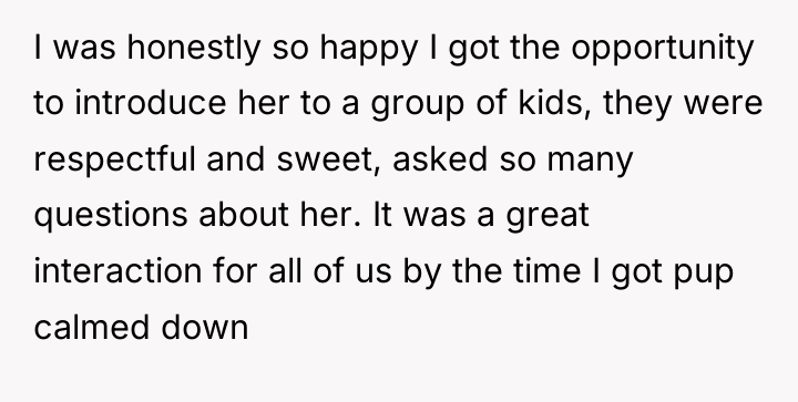 I was honestly so happy I got the opportunity to...