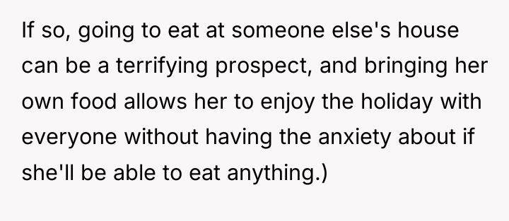 If so, going to eat at someone else's house can...