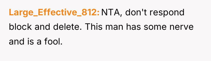 Large_Effective_812 NTA, don't respond block and delete. This man has...