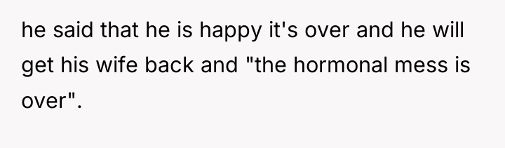 he said that he is happy it's over and he...
