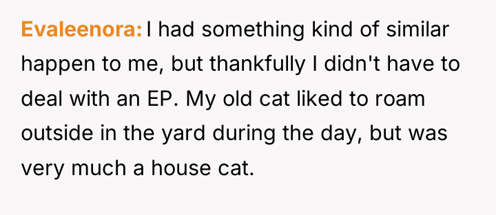 Evaleenora I had something kind of similar happen to me,...