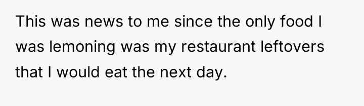 This was news to me since the only food I...