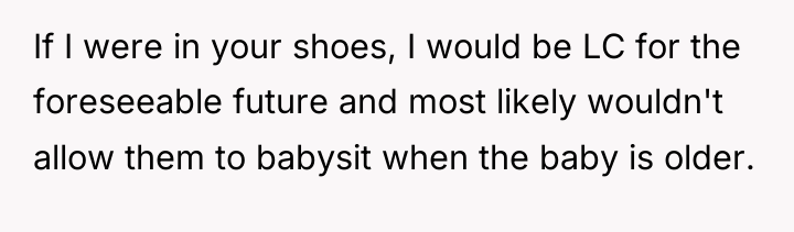If I were in your shoes, I would be LC...