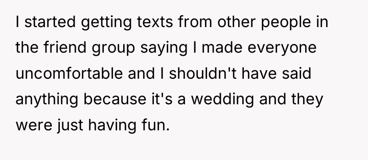 I started getting texts from other people in the friend...