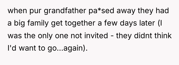 when pur grandfather pa*sed away they had a big family...