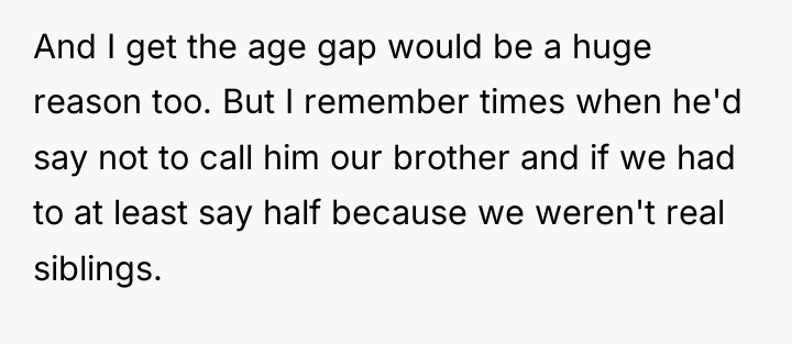 And I get the age gap would be a huge...