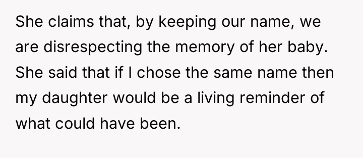 She claims that, by keeping our name, we are disrespecting...