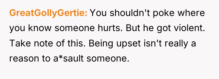 GreatGollyGertie You shouldn't poke where you know someone hurts. But...
