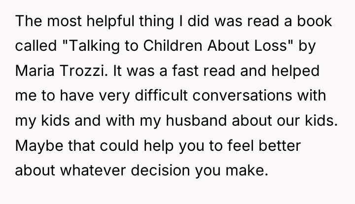 The most helpful thing I did was read a book...
