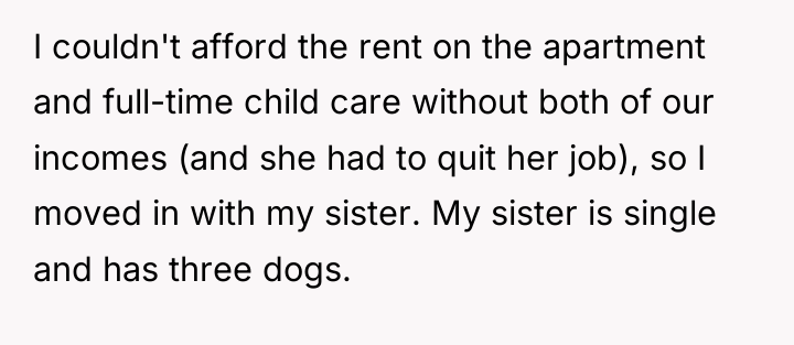 I couldn't afford the rent on the apartment and full-time...