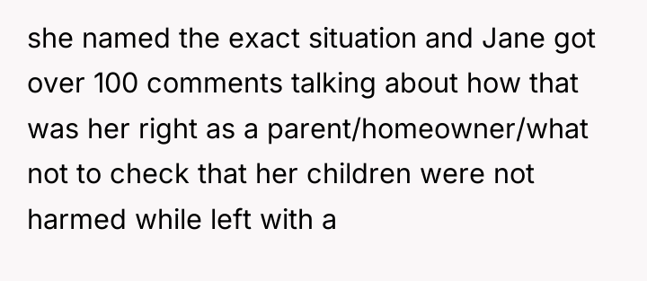 she named the exact situation and Jane got over 100...