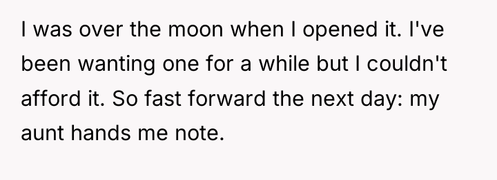 I was over the moon when I opened it. I've...