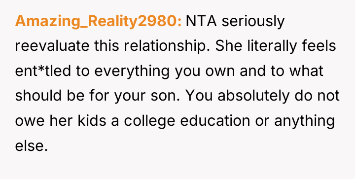 Amazing_Reality2980 NTA seriously reevaluate this relationship. She literally feels ent*tled...