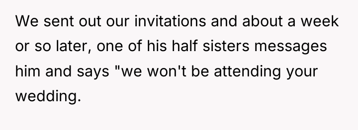 We sent out our invitations and about a week or...