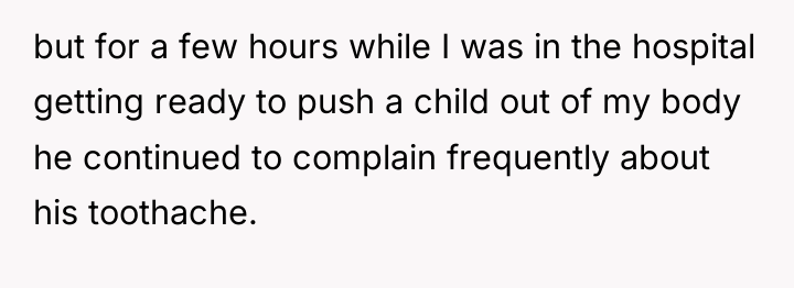 but for a few hours while I was in the...