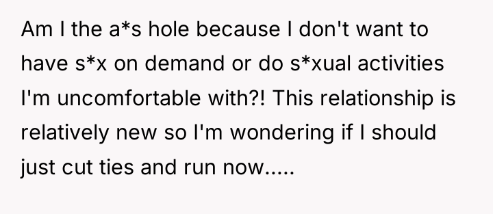 Am I the a*s hole because I don't want to...
