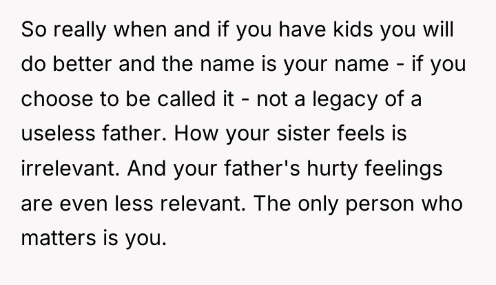 So really when and if you have kids you will...