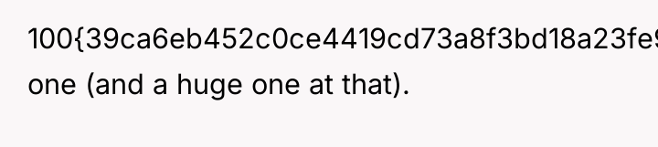 100{39ca6eb452c0ce4419cd73a8f3bd18a23fe95ab4febb092bc2ab1b542eeea82f} one (and a huge one at that).